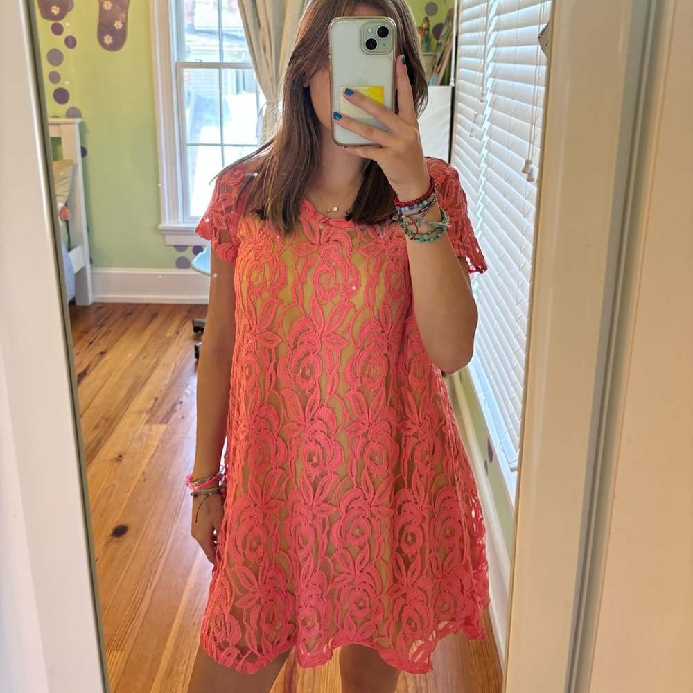 Dress. Uncle Frank. XS. Orange and yellow